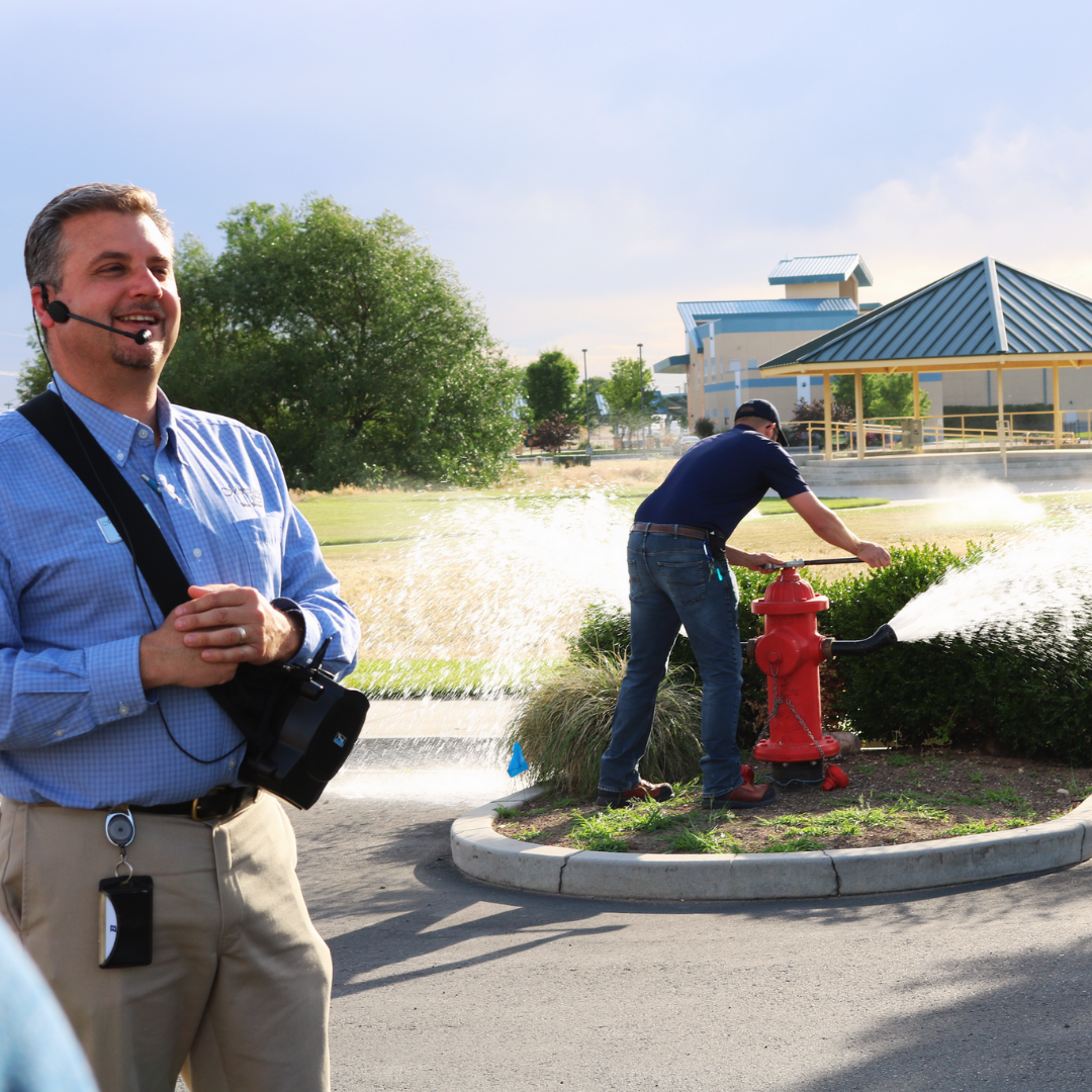 Hydrant demo on the Go with the Flow Facilities Tour