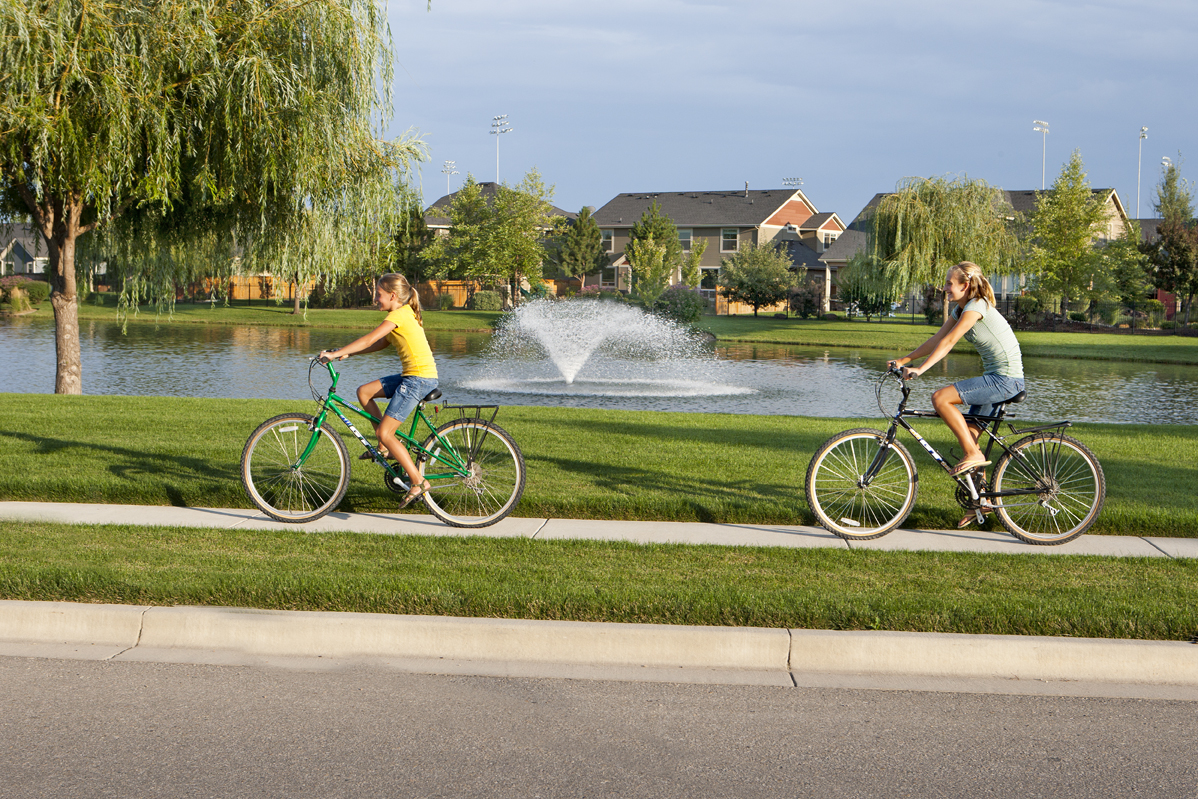 Kids biking in Meridian